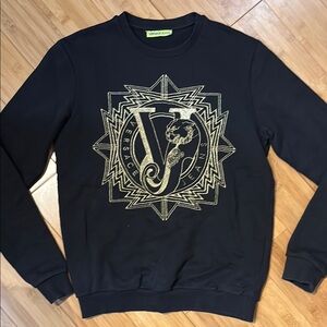 Versace Jeans Classic Black and Gold Sweatshirt Men’s XS